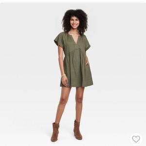 Universal Thread Olive Green NWT Mini Dress sz M